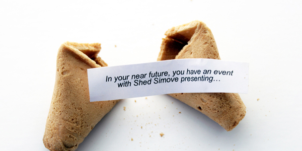 Shed Simove's fortune cookie business card
