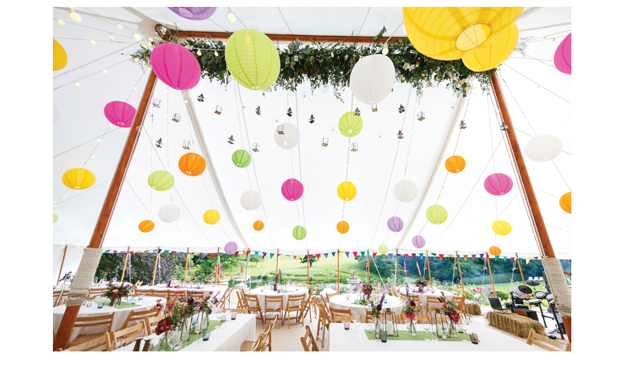 marquee and lanterns