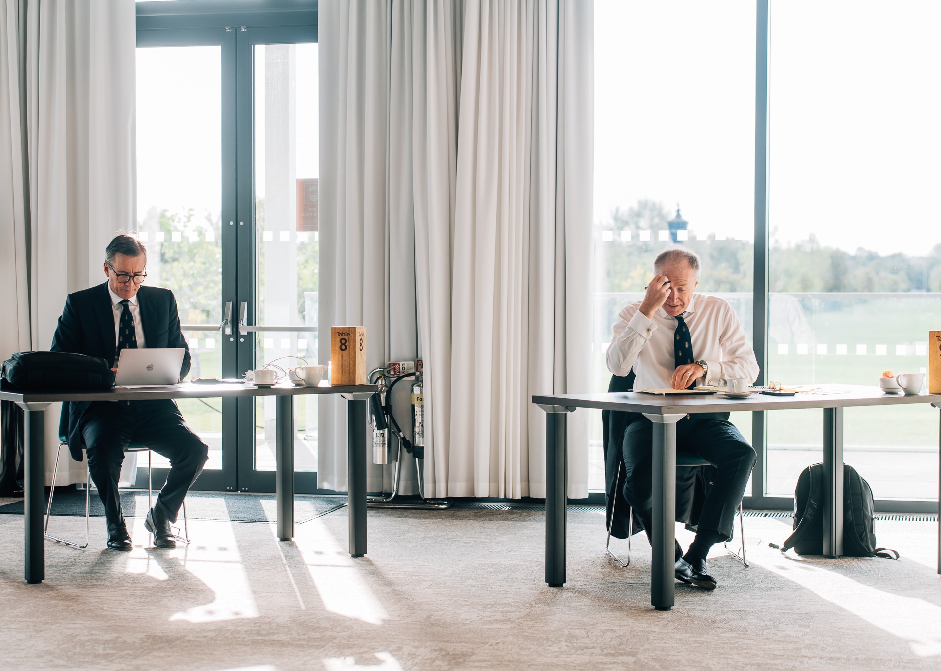 delegates in oak room 1 socially distanced workspaces