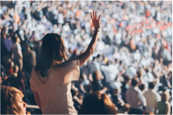 A crowd at a concert