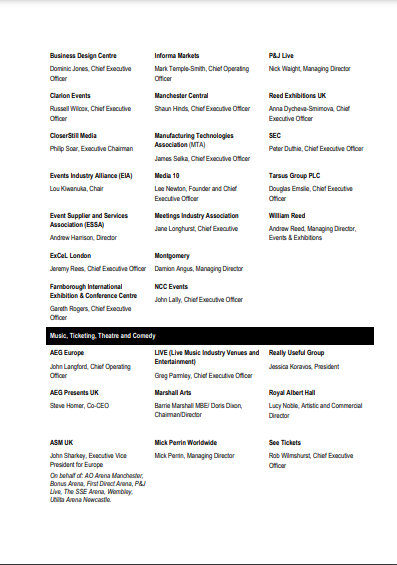 Statement of Support - Live events and music industry (Page 3)