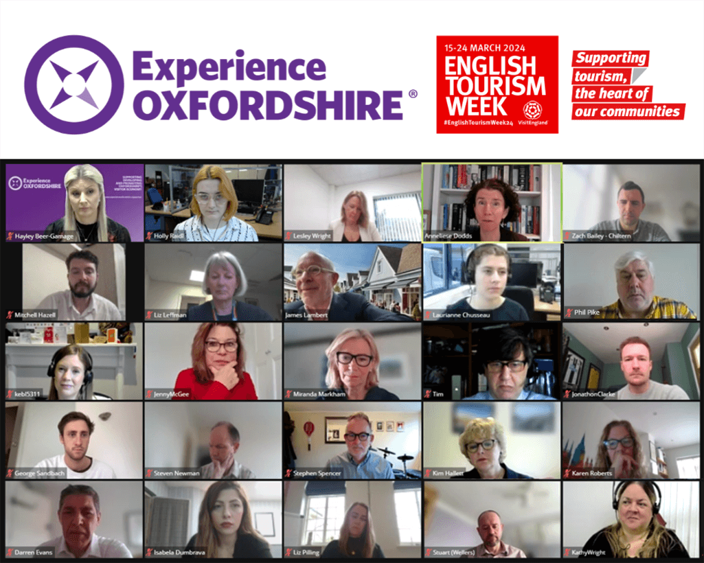 Experience Oxfordshire visitor economy online discussion