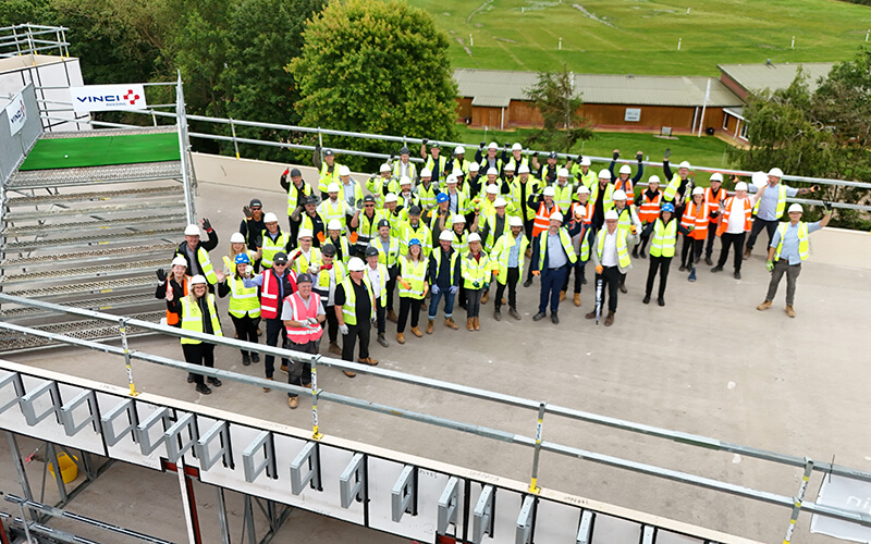 Topping out at the Belfry - construction site