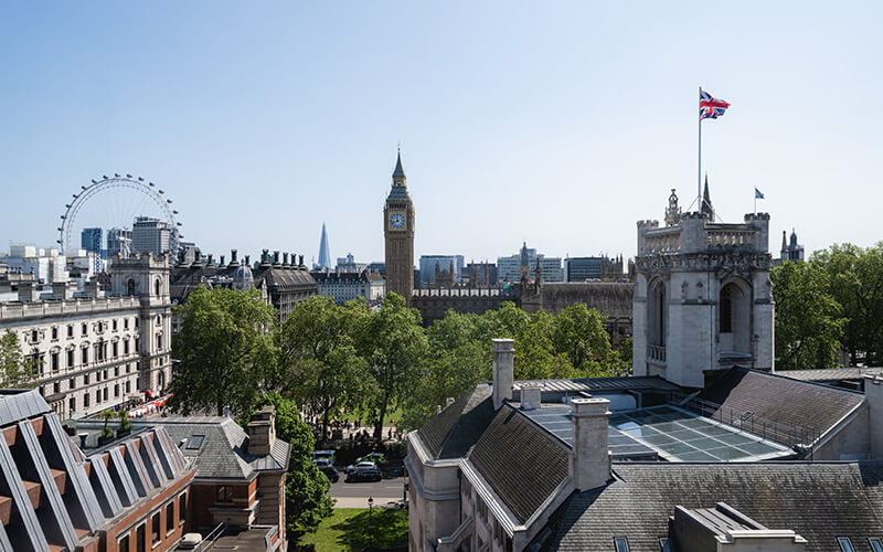 Views across Westminster from the QEII Centre