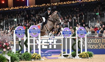 Alexander McLean riding Gino F winner of The Yeti Under 25 British Show Jumping Championship at The London International Horse Show at ExCel in London on the 12 December 2023
