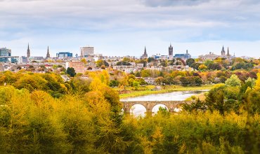 Spires of Aberdeen from Tollohill