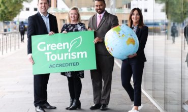 L to R Scott MacLean of Green Tourism, Jac Callan of Visit Belfast, Taroon Missry of Andras Hotels and Rachael McGuickin of Visit Belfast