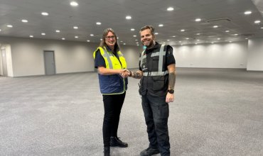 Neil Hawksworth (Crowdsafe UK) and Lisa Aggett (NAEC Stoneleigh)