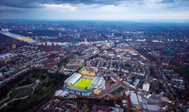 An aerial view of Chelsea Football Club