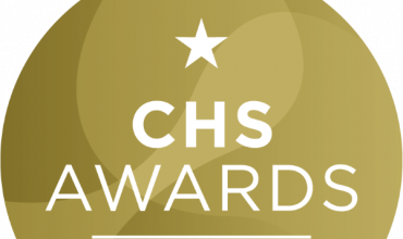 CHS Awards in white text on a gold background