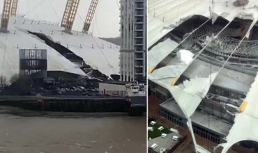Storm Eunice: The O2 Suffers damage